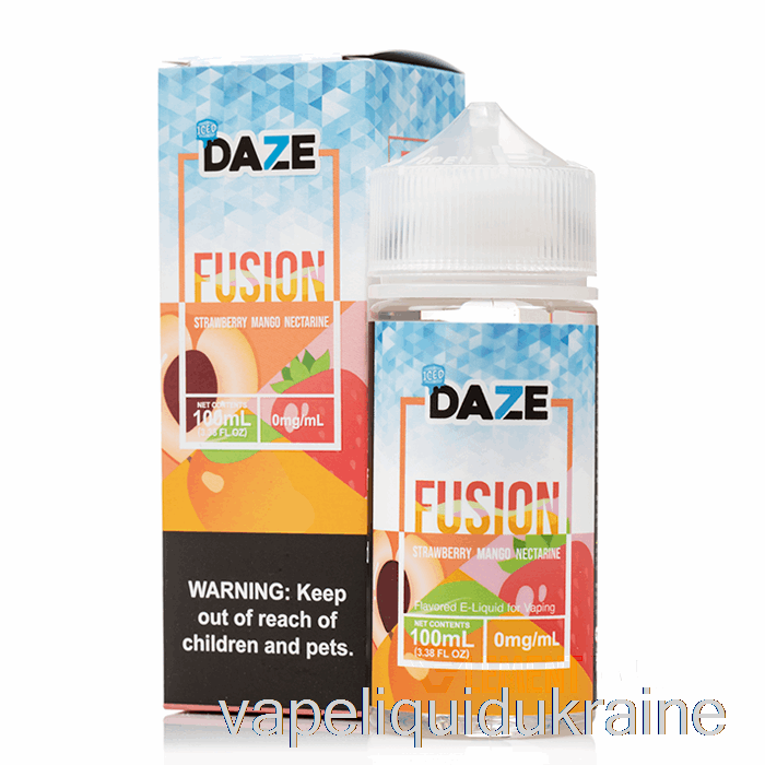 Vape Liquid Ukraine ICED Strawberry Mango Nectarine - 7 Daze Fusion - 100mL 3mg